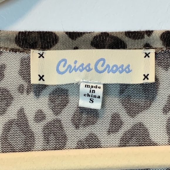 Criss Cross Leopard Print Cardigan - Picture 3 of 3